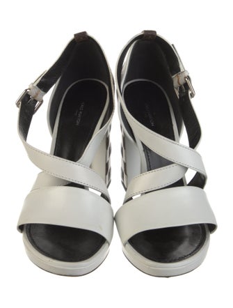 Louis Vuitton LV Monogram Leather Slingback Sandals