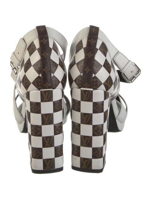 Louis Vuitton LV Monogram Leather Slingback Sandals