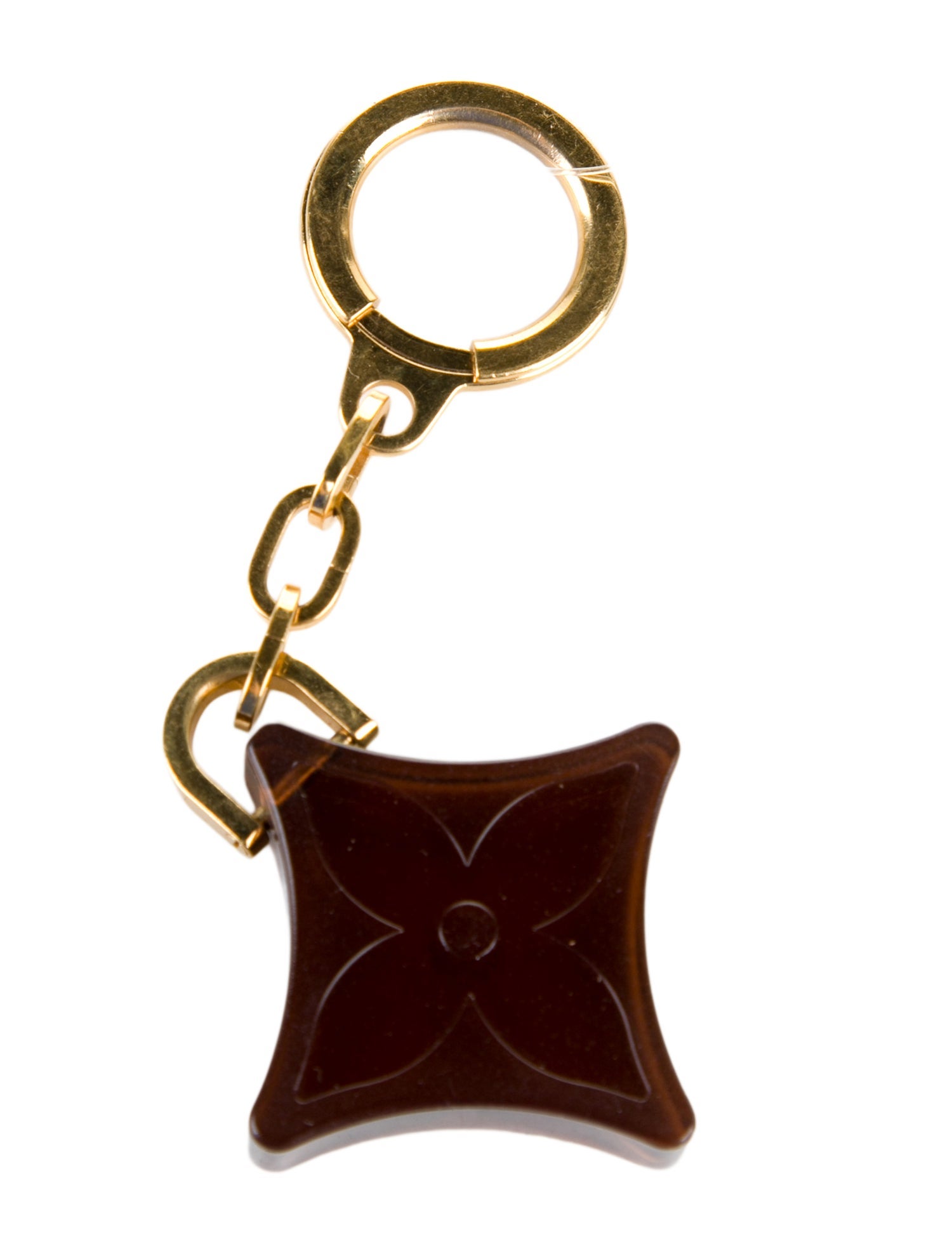 Louis Vuitton Monogram Flower Motif Key Ring Charm