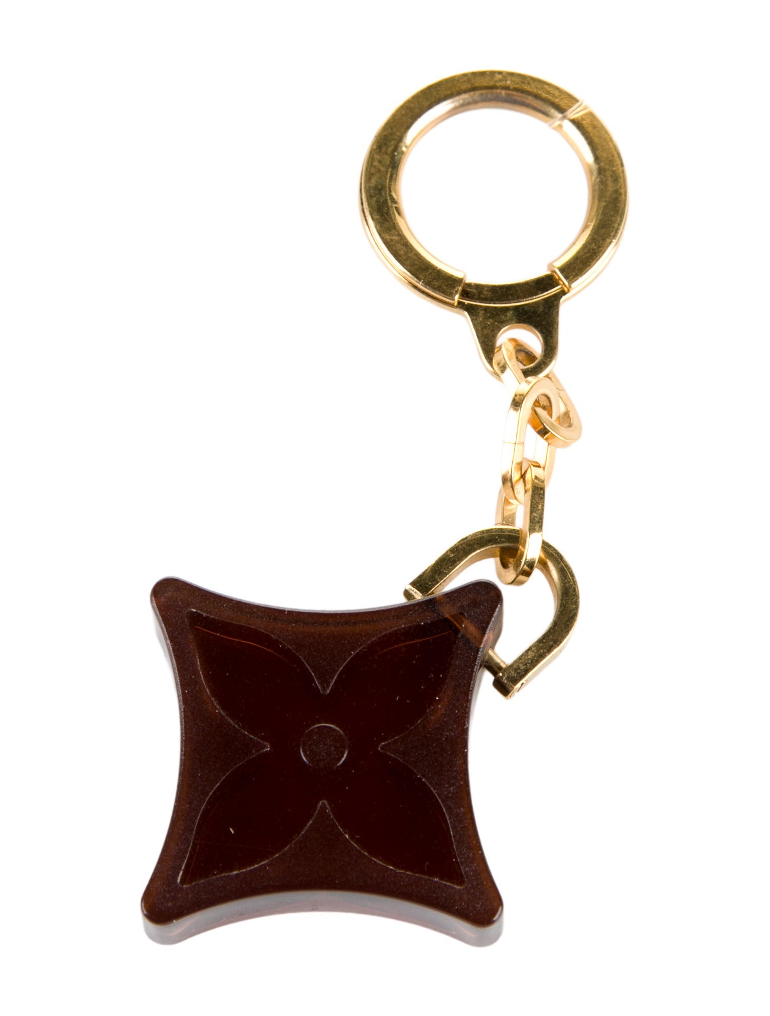 Louis Vuitton Monogram Flower Motif Key Ring Charm