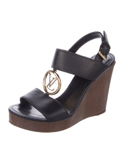 Louis Vuitton Leather Slingback Sandals