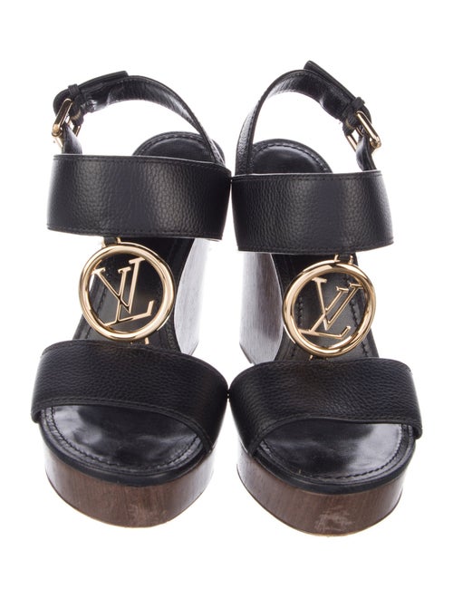 Louis Vuitton Leather Slingback Sandals