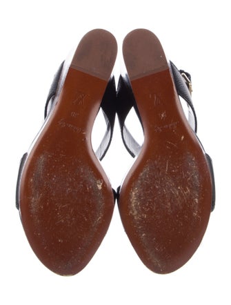 Louis Vuitton Leather Slingback Sandals