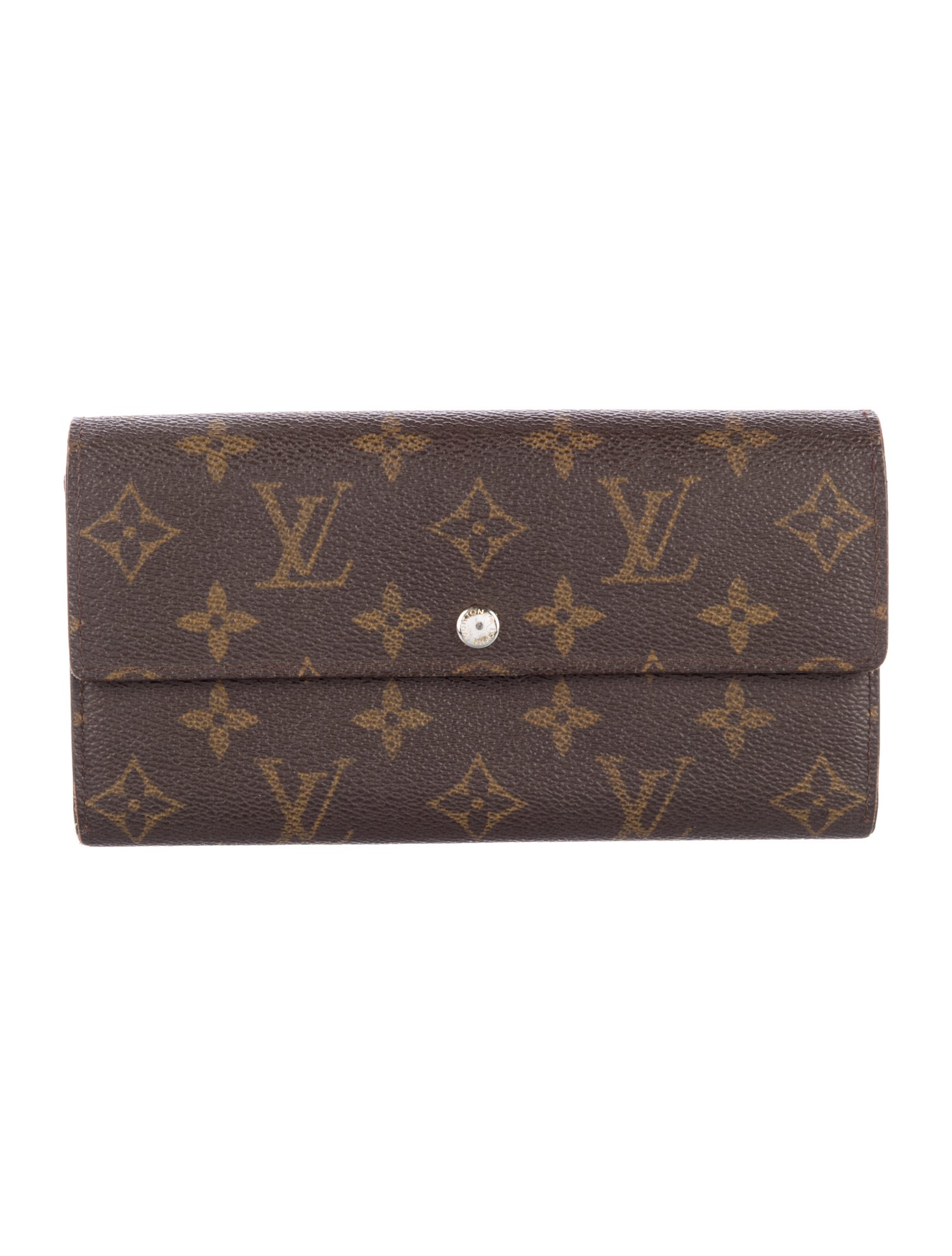 Louis Vuitton LV Monogram Coated Canvas Sarah Wallet