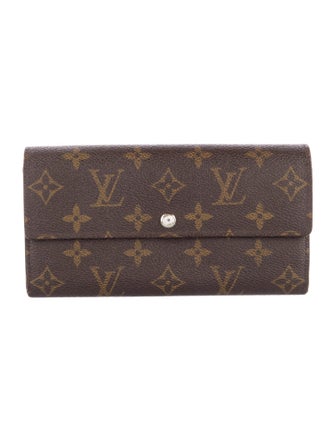 Louis Vuitton LV Monogram Coated Canvas Sarah Wallet