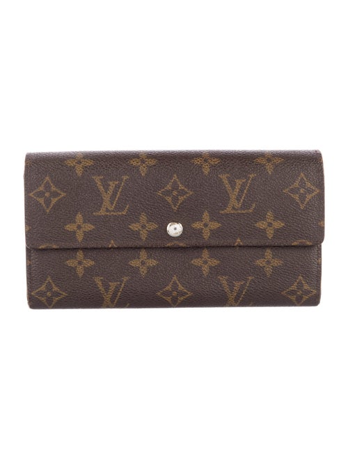 Louis Vuitton LV Monogram Coated Canvas Sarah Wallet