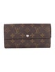 Louis Vuitton LV Monogram Coated Canvas Sarah Wallet