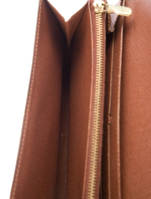 Louis Vuitton LV Monogram Coated Canvas Sarah Wallet