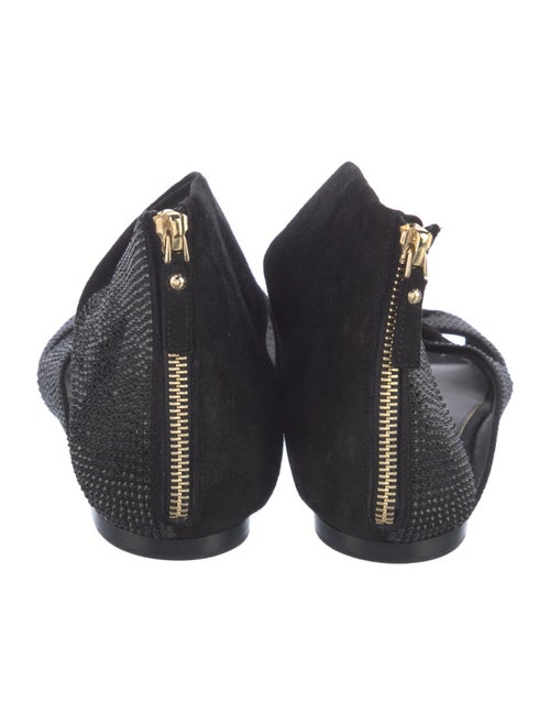 Louis Vuitton Suede Crystal Embellishments Slingback Sandals