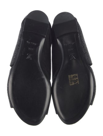 Louis Vuitton Suede Crystal Embellishments Slingback Sandals