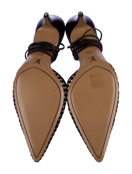Louis Vuitton Leather Printed Slingback Pumps