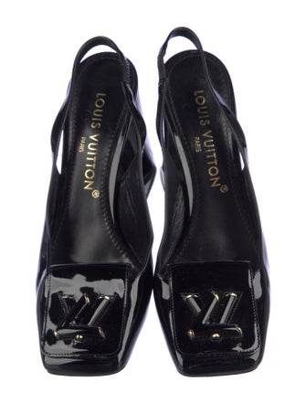 Louis Vuitton Patent Leather Slingback Pumps