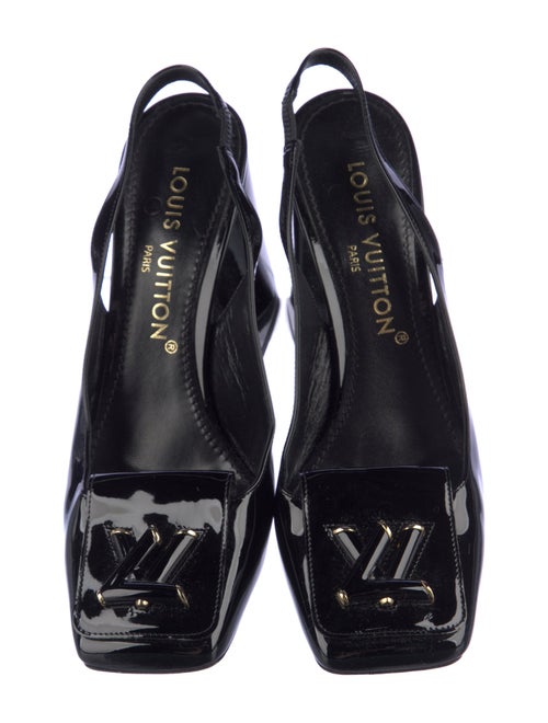 Louis Vuitton Patent Leather Slingback Pumps