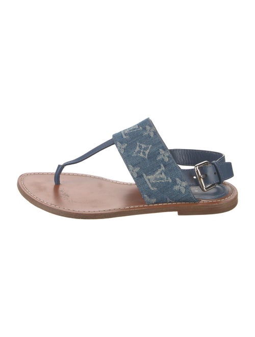 Louis Vuitton LV Monogram Denim Slingback Sandals