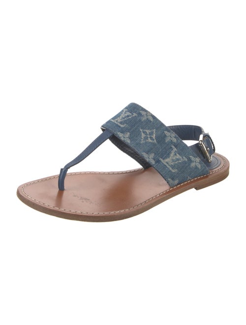 Louis Vuitton LV Monogram Denim Slingback Sandals