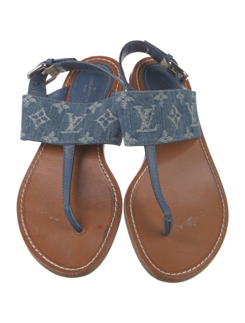 Louis Vuitton LV Monogram Denim Slingback Sandals
