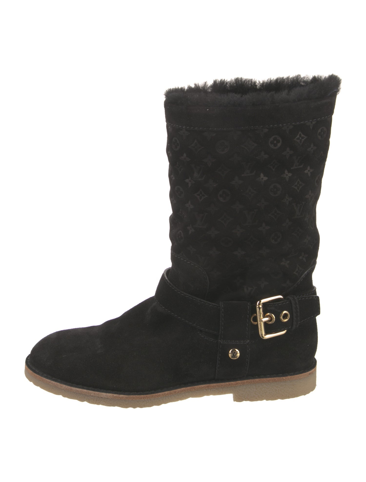 Louis Vuitton 2012 LV Monogram Moto Boots