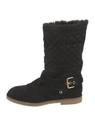 Louis Vuitton 2012 LV Monogram Moto Boots