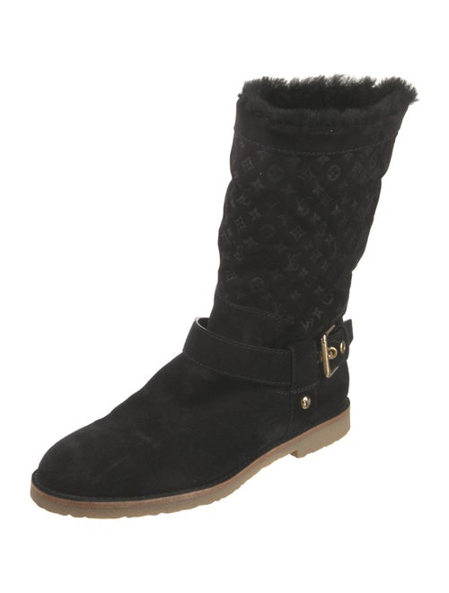 Louis Vuitton 2012 LV Monogram Moto Boots