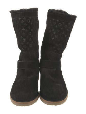 Louis Vuitton 2012 LV Monogram Moto Boots
