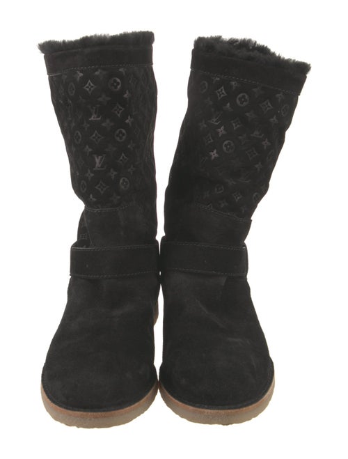 Louis Vuitton 2012 LV Monogram Moto Boots