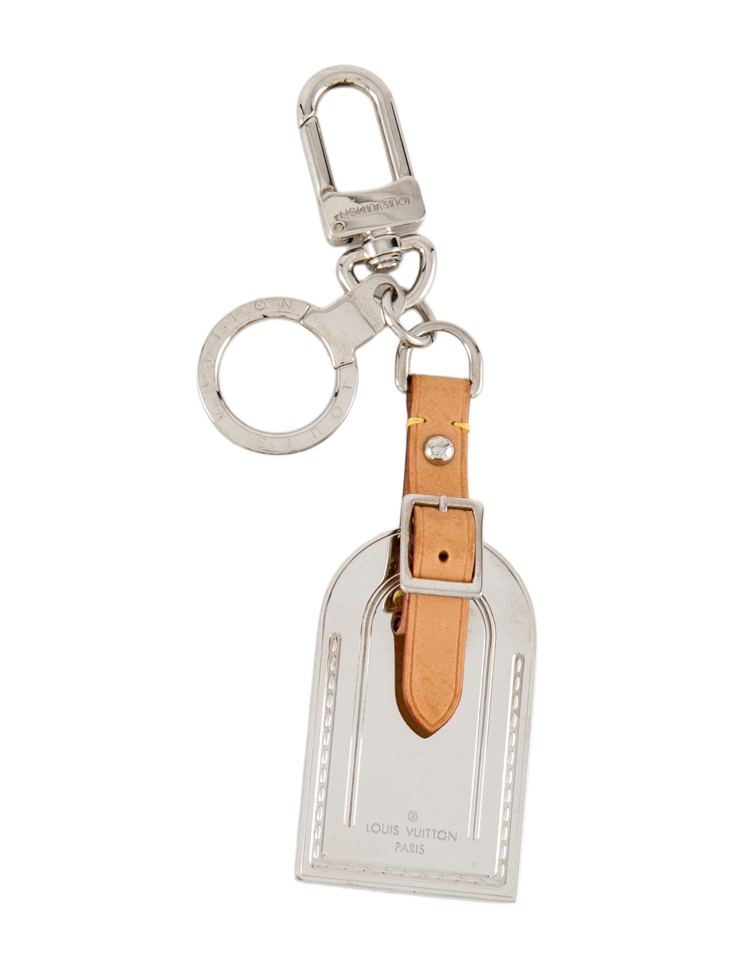 Louis Vuitton Metal Luggage Tag Bag Charm and Key Holder