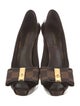 Louis Vuitton Patent Leather Bow Accents Pumps