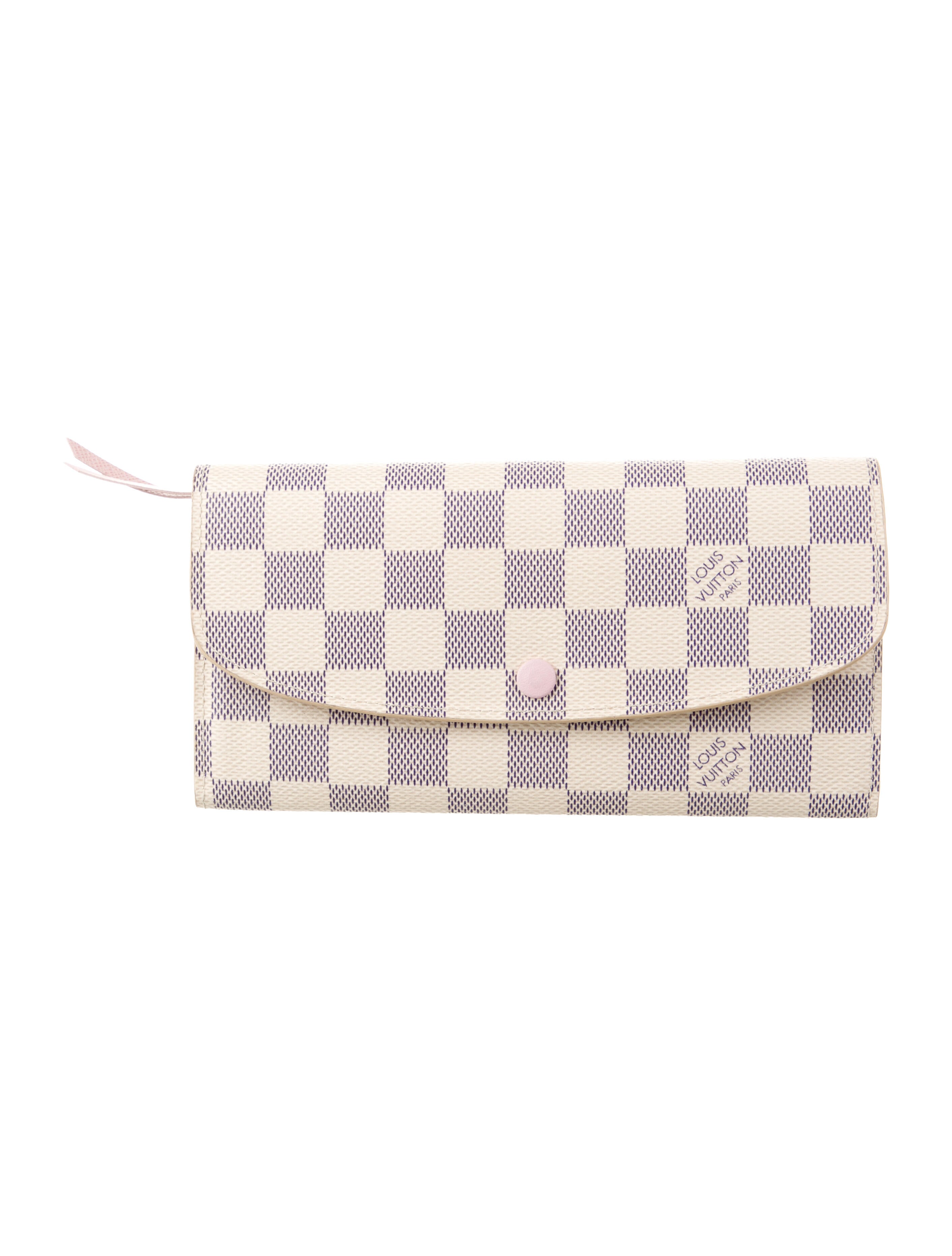 Louis Vuitton Damier Azur Pattern Coated Canvas Clemence Wallet