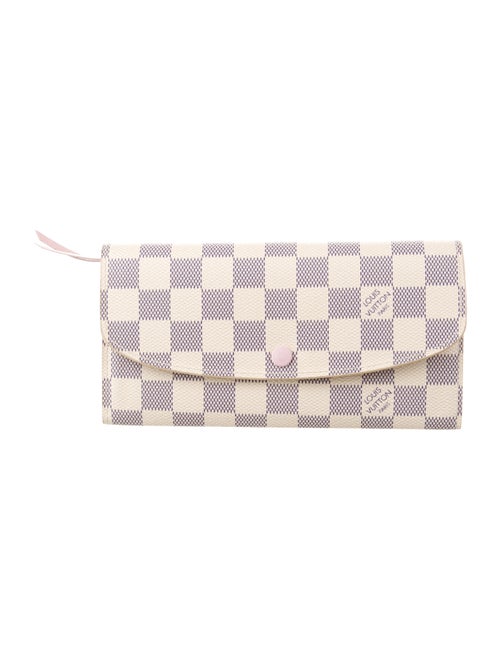 Louis Vuitton Damier Azur Pattern Coated Canvas Clemence Wallet