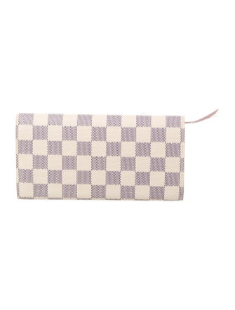 Louis Vuitton Damier Azur Pattern Coated Canvas Clemence Wallet