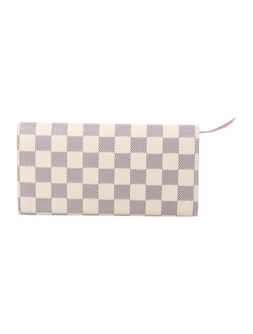 Louis Vuitton Damier Azur Pattern Coated Canvas Clemence Wallet