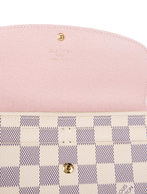 Louis Vuitton Damier Azur Pattern Coated Canvas Clemence Wallet