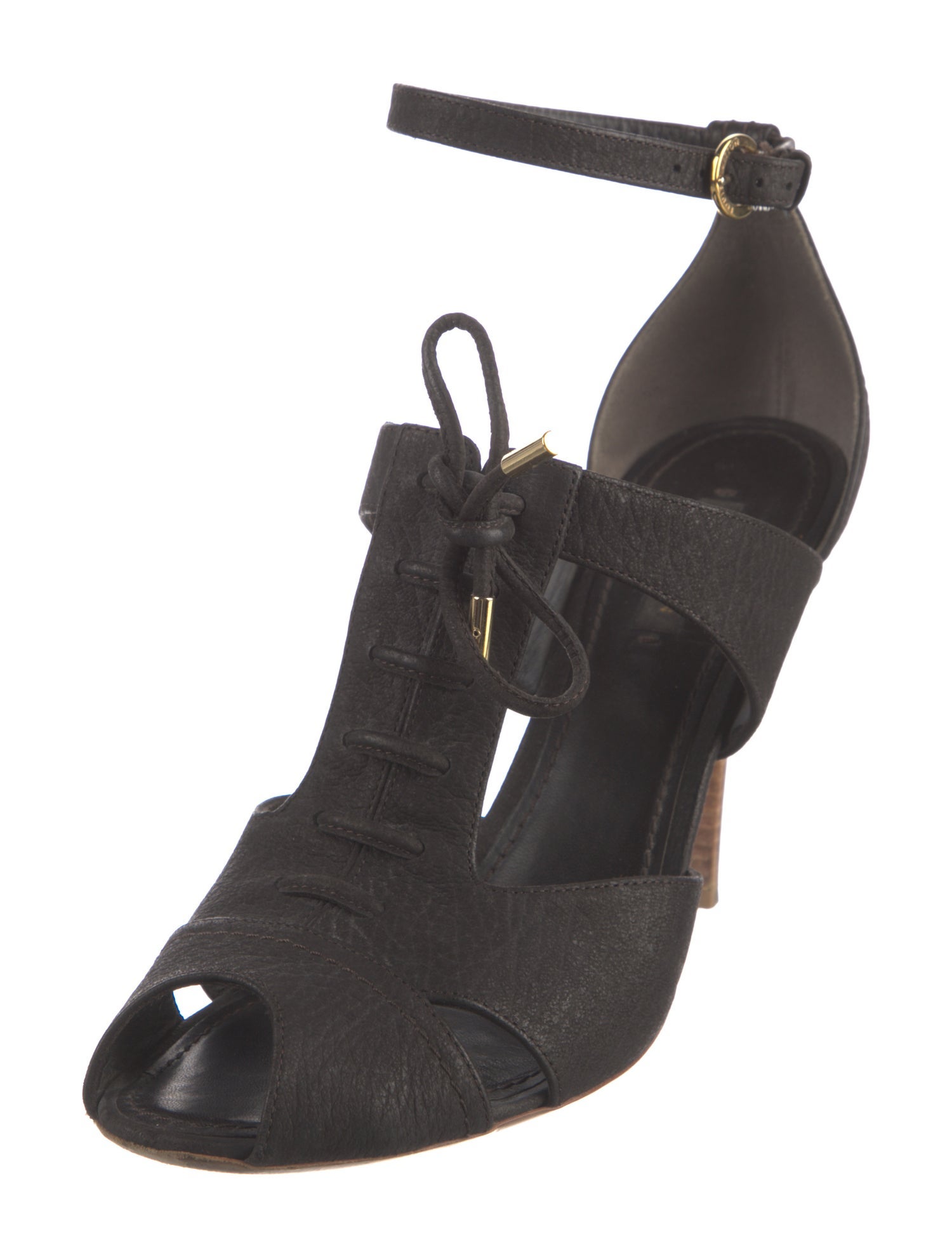 Louis Vuitton Leather T-Strap Pumps