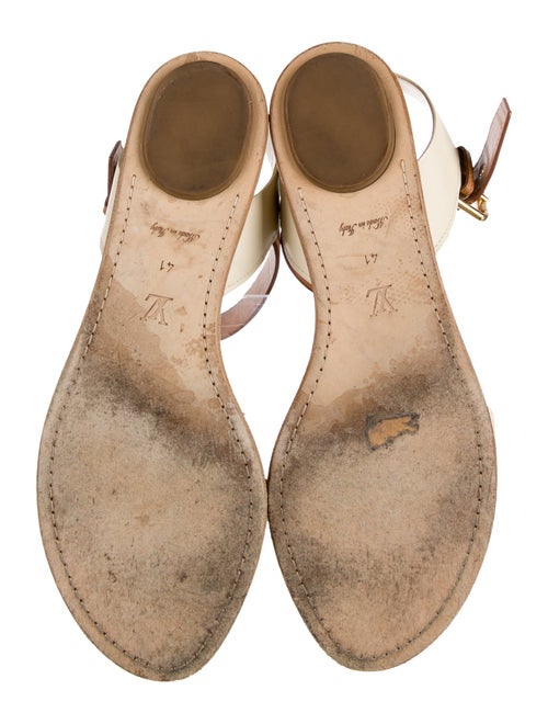 Louis Vuitton Leather Colorblock Pattern Slingback Sandals