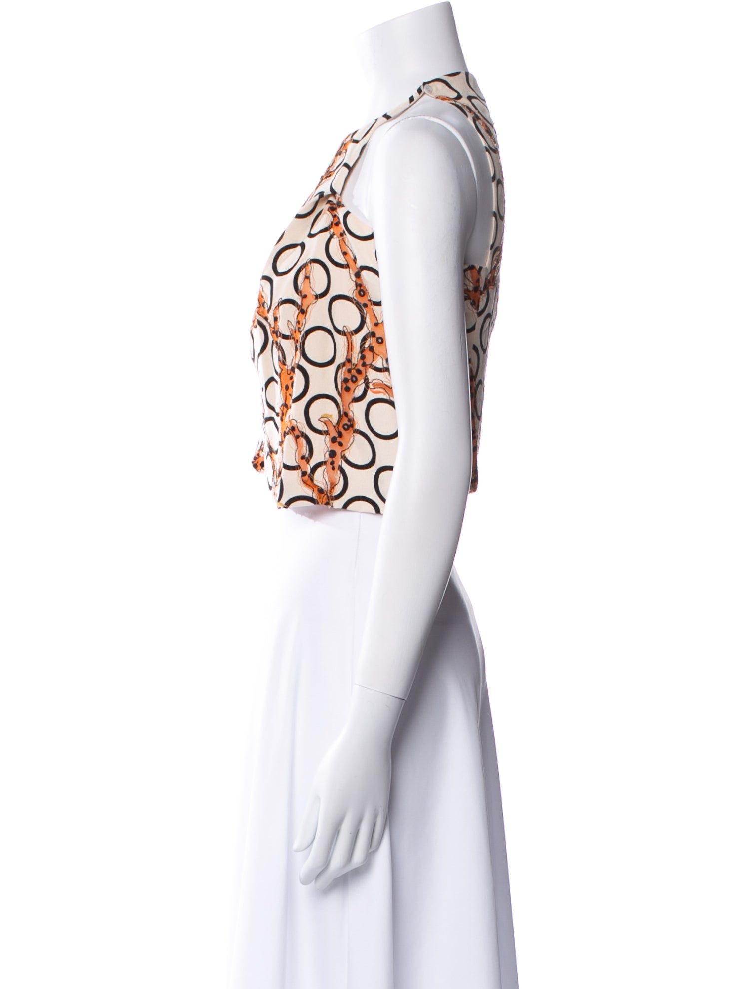 Louis Vuitton 2015 Printed Crop Top