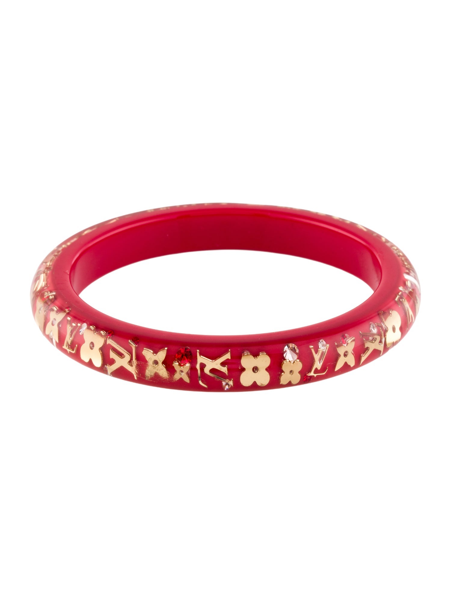 Louis Vuitton Resin & Crystal Inclusion Bangle Bracelet