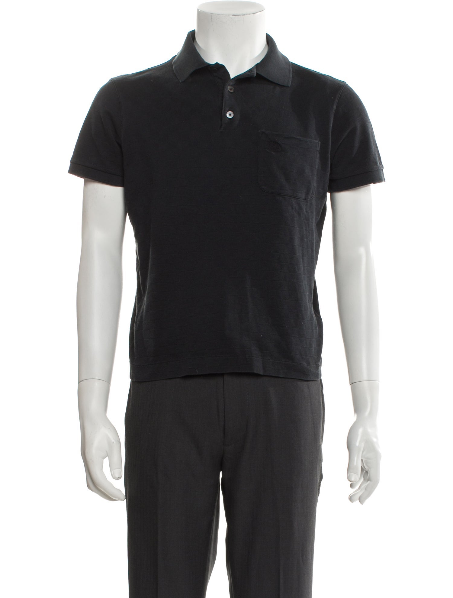 Louis Vuitton 2016 Damier Graphite Pattern Polo Shirt