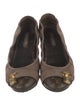 Louis Vuitton Leather Trim Embellishment Ballet Flats