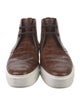 Louis Vuitton Embossed Leather Lace-Up Boots