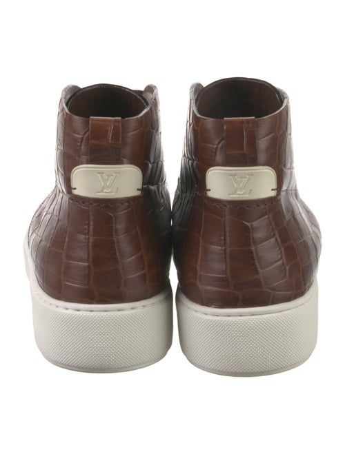 Louis Vuitton Embossed Leather Lace-Up Boots