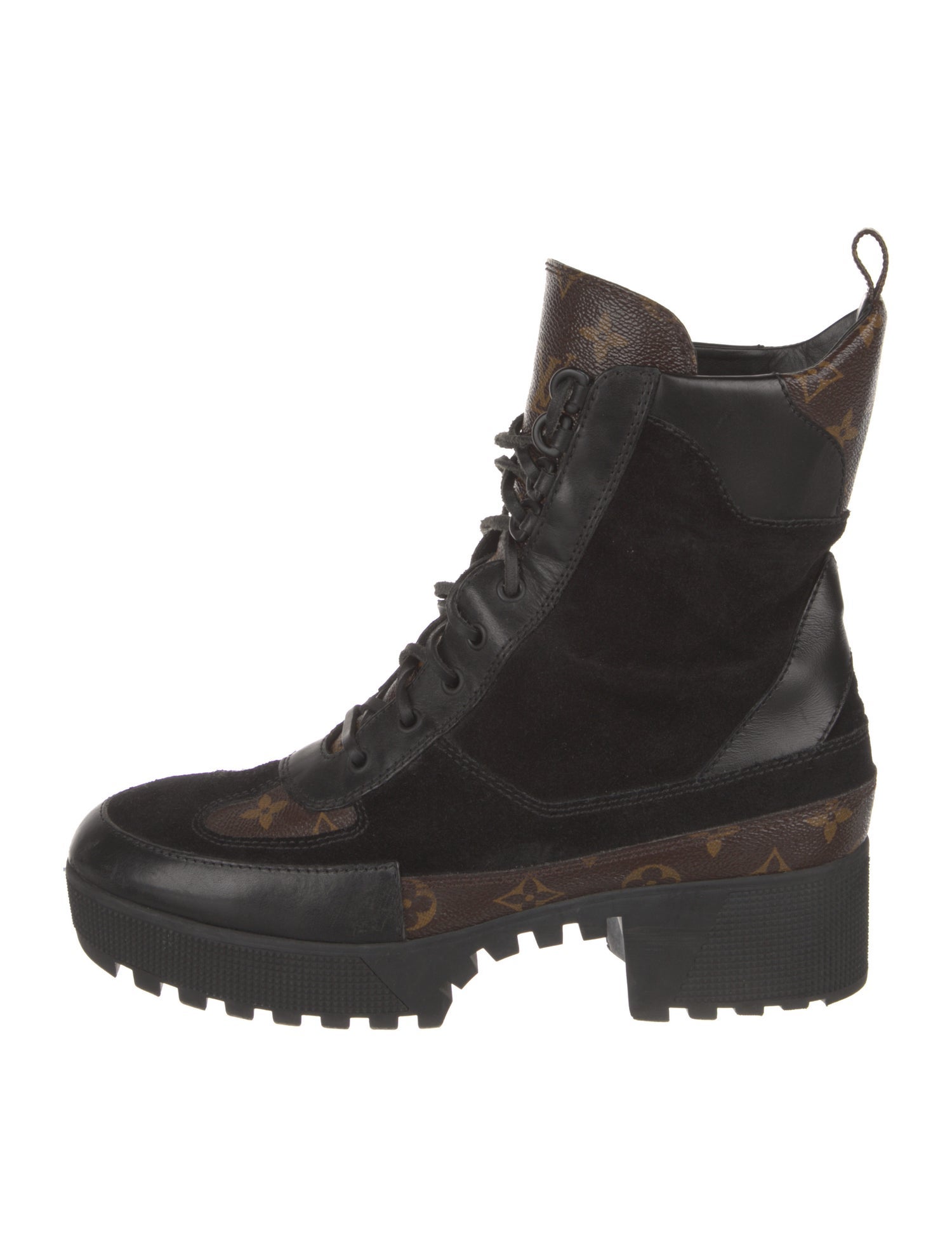 Louis Vuitton LV Monogram Canvas Combat Boots