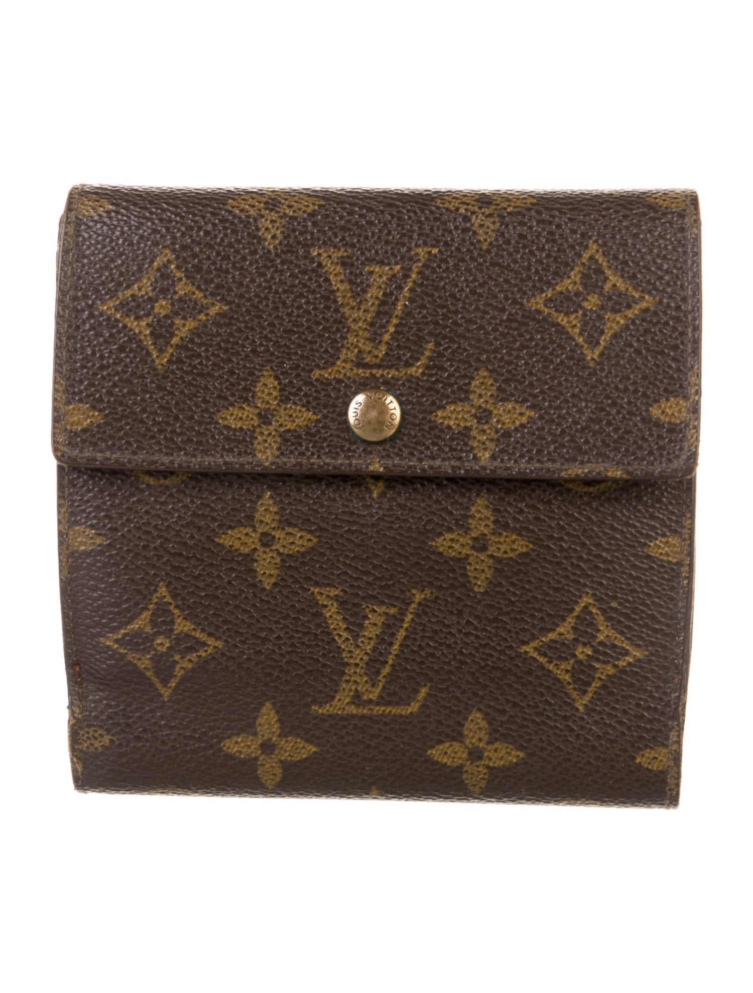 Louis Vuitton LV Monogram Coated Canvas Elise Wallet
