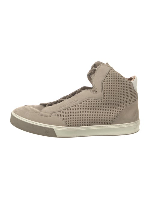 Louis Vuitton Signature Logo Suede Sneakers
