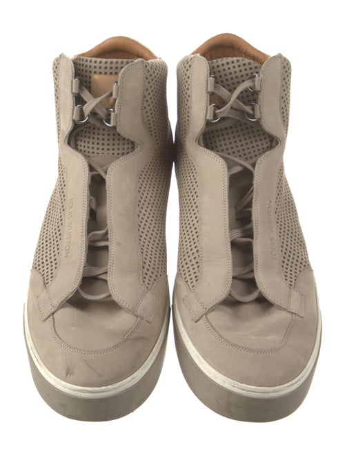 Louis Vuitton Signature Logo Suede Sneakers