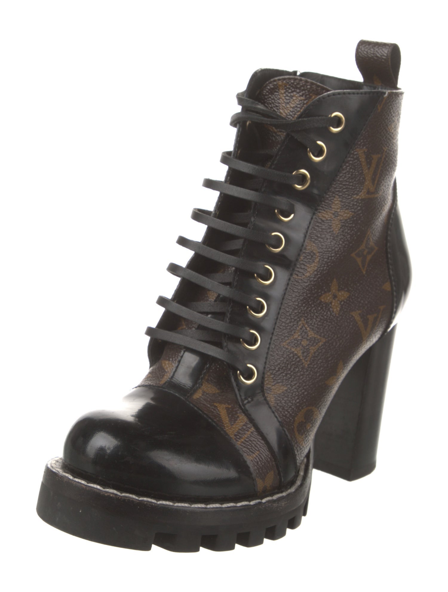 Louis Vuitton LV Monogram Lace-Up Boots