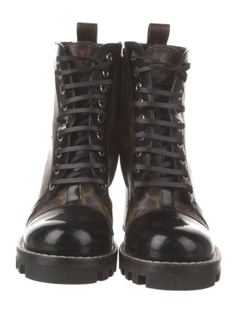 Louis Vuitton LV Monogram Lace-Up Boots