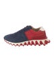 Christian Louboutin Suede Colorblock Pattern Athletic Sneakers