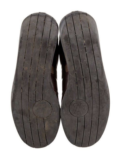 Louis Vuitton Damier Ebene Pattern Leather Sneakers