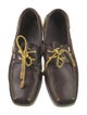 Louis Vuitton Leather Whipstitch Trim Boat Shoes