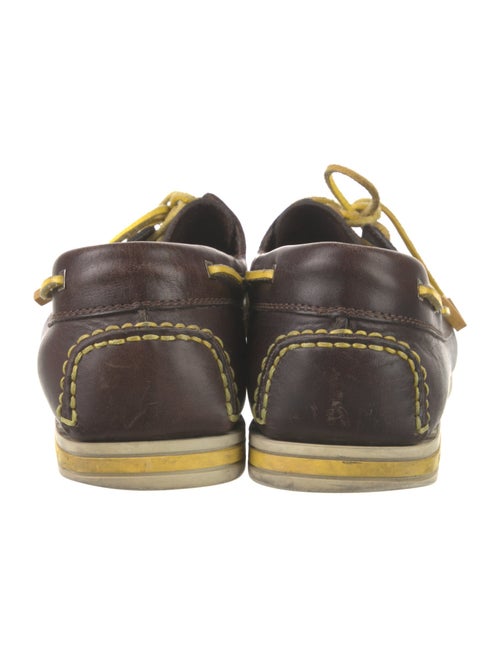 Louis Vuitton Leather Whipstitch Trim Boat Shoes
